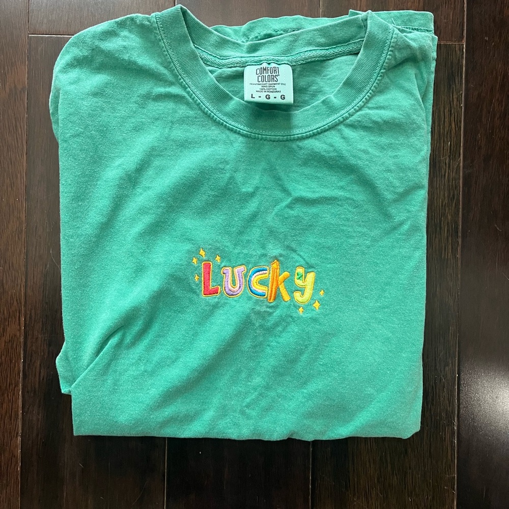 Comfort Colors Green 'Lucky' Tee